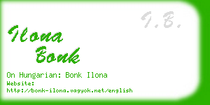 ilona bonk business card